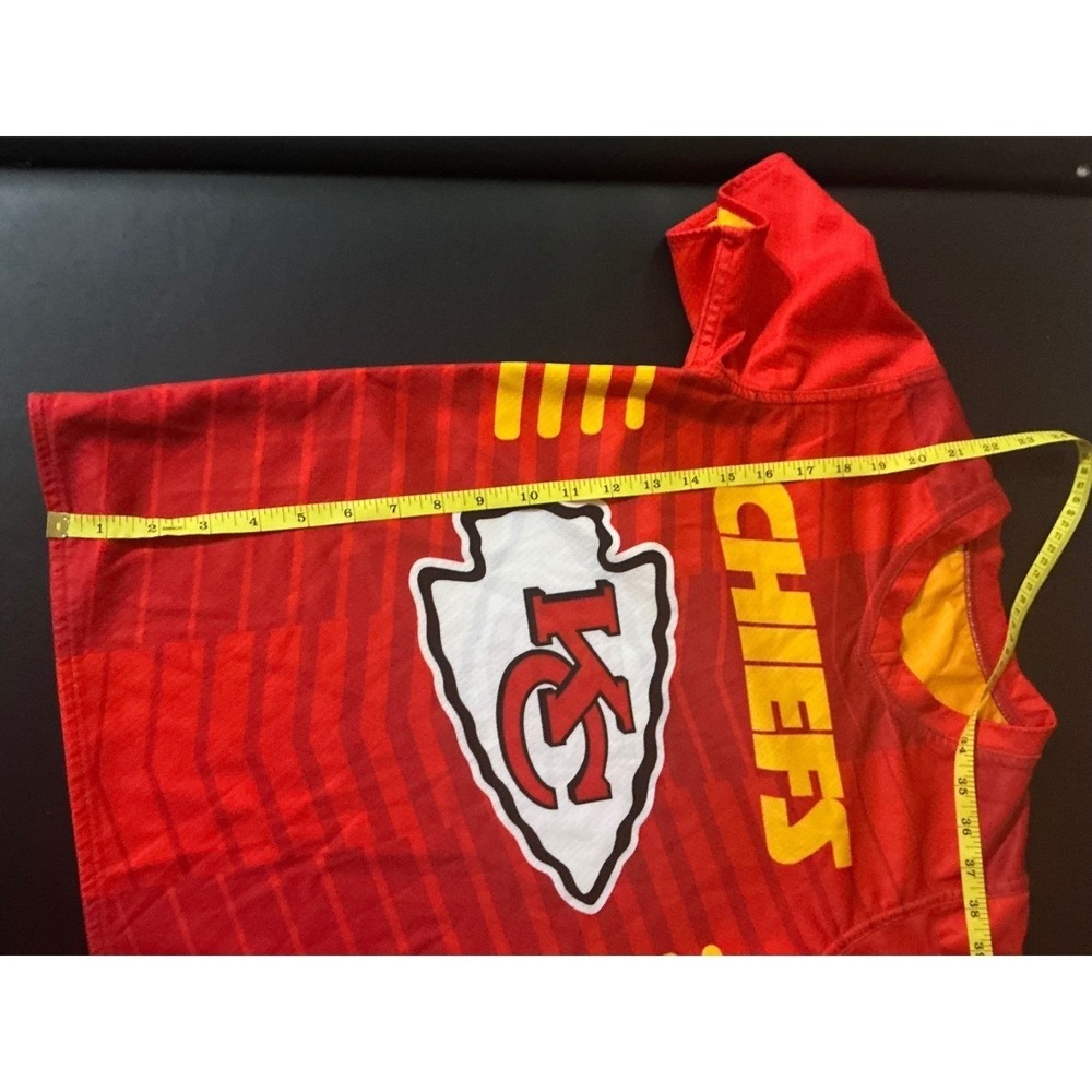 Kids Med Kansas City Chiefs NFL Flag Football Jersey Red Yellow - Picture 4 of 5
